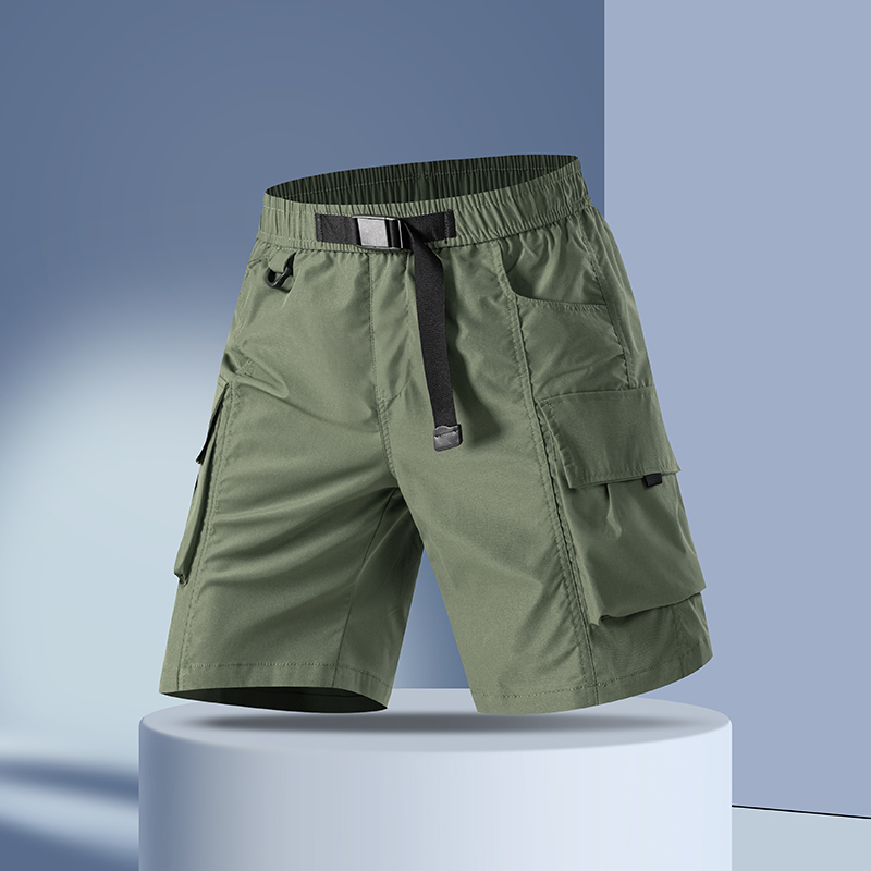 Fishing Kit Compact - Men Outdoor Cargo Belt Shorts Summer