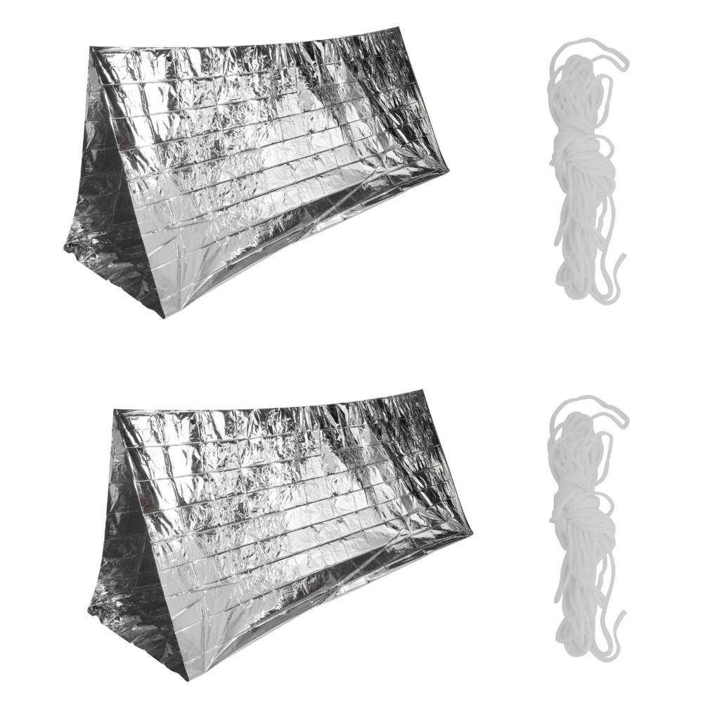 2 Pcs Durable Reflective Emerg - Survival Blanket Reflective avaliação e preço