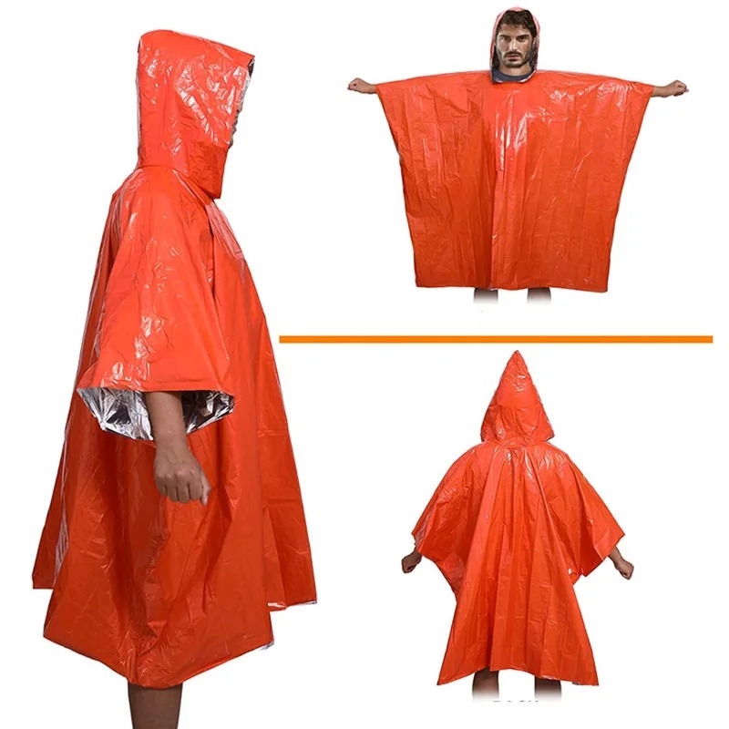 Camping Raincoat Waterproof Su - Survival Blanket Reflective avaliação e preço