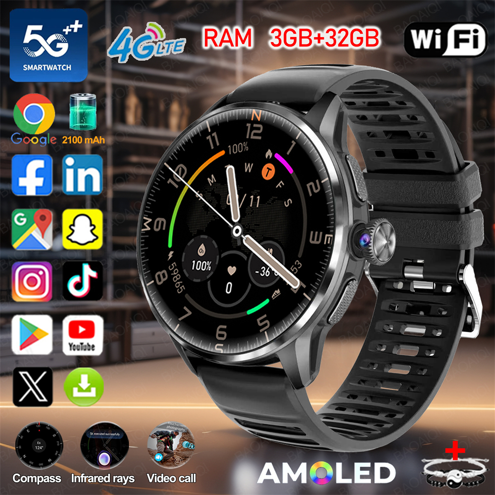 5G/4G Full Network Smart Watch - Compass Lensatic avaliação e preço