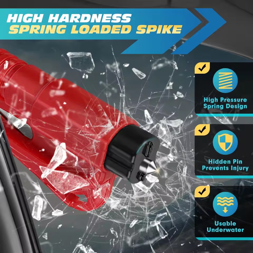 Safety Hammer Car Escape Tool  - Rescue Rope Throw avaliação e preço