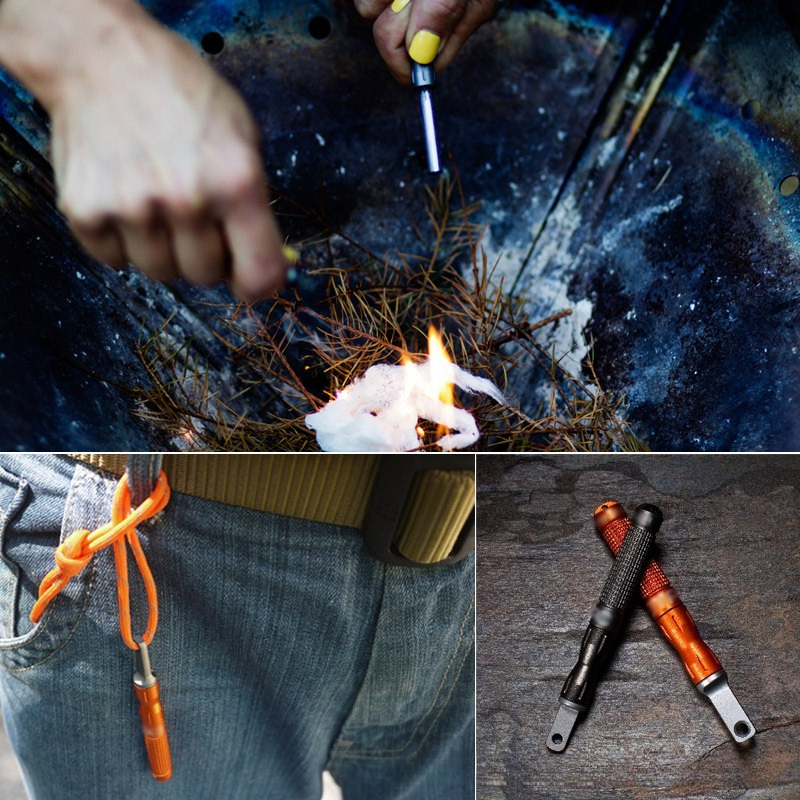 2PCS  Multifunctional Flint Wa - Magnesium Fire Starter avaliação e preço