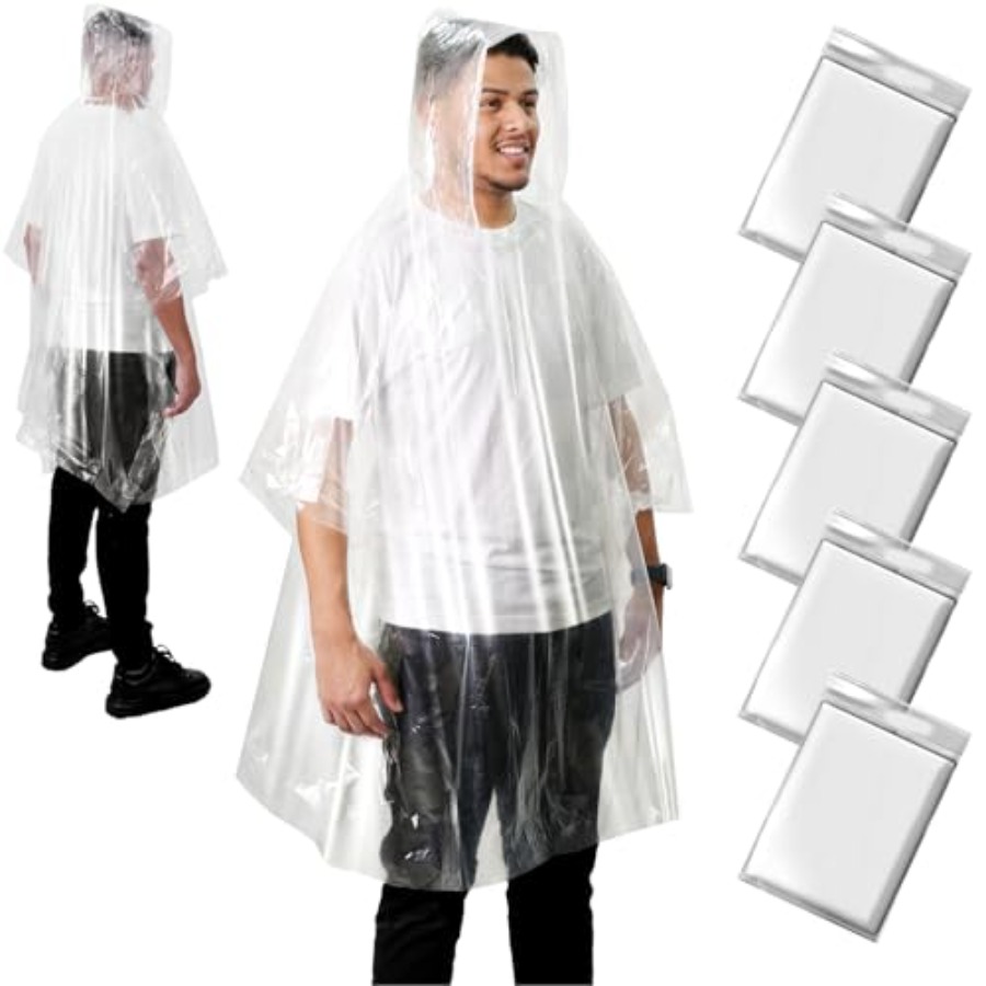 ANYOO Disposable Rain Poncho f - Emergency Poncho Rain avaliação e preço