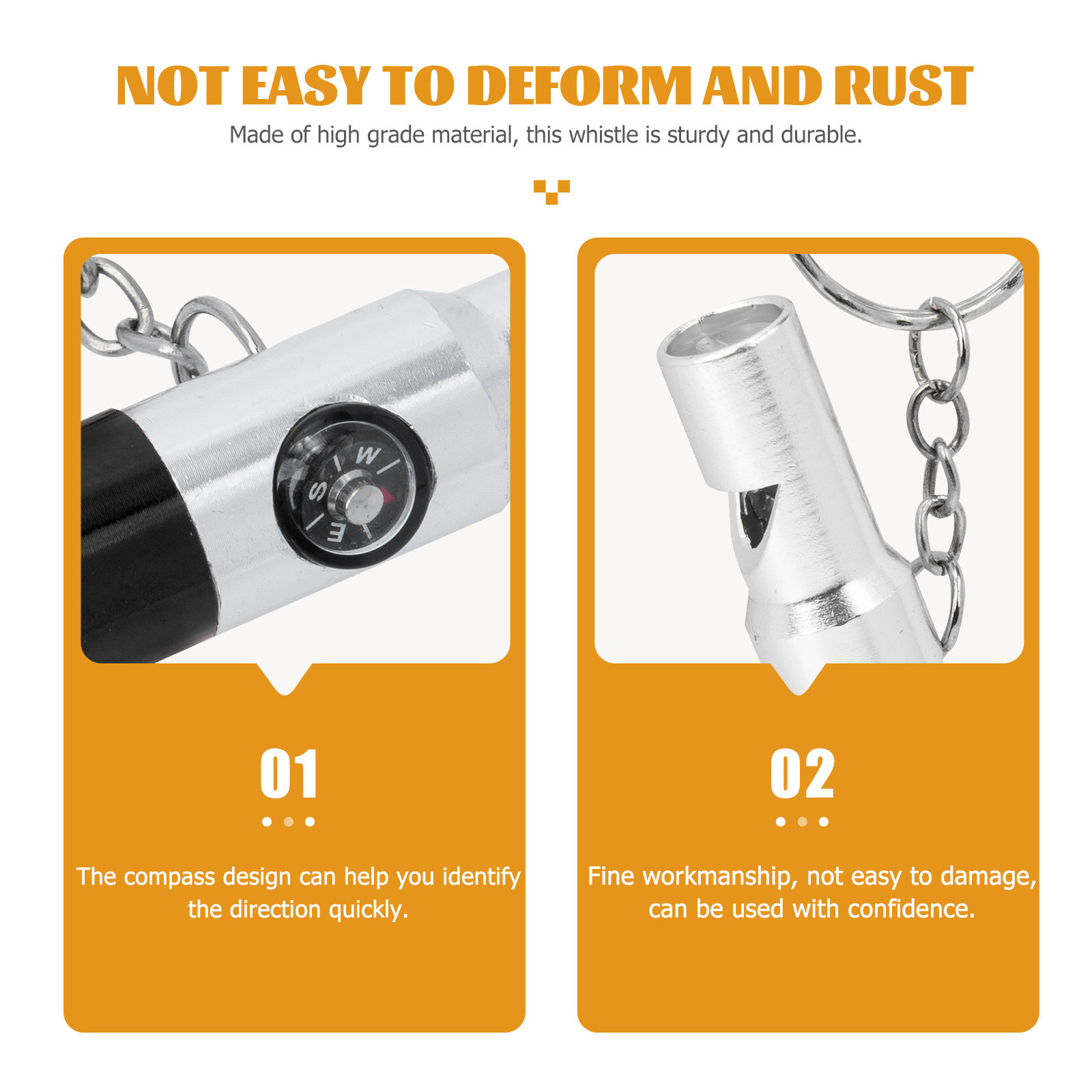 2Pcs Multifunctional Survival  - Emergency Whistle Loud avaliação e preço