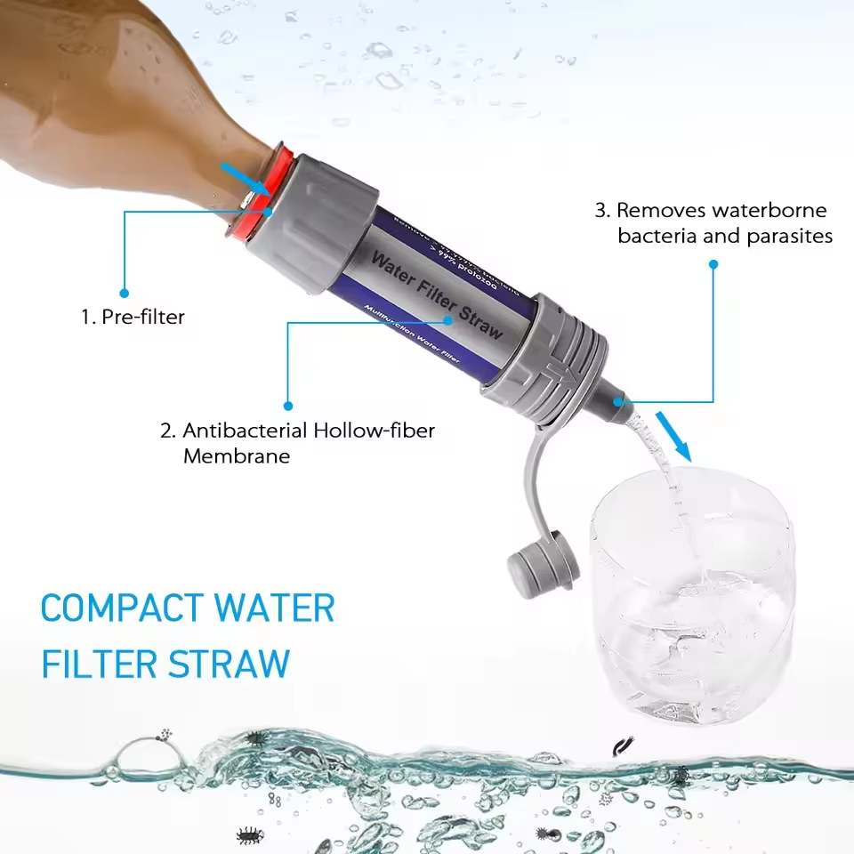 Outdoor Water Filter Straw Cam - Water Purification Straw avaliação e preço