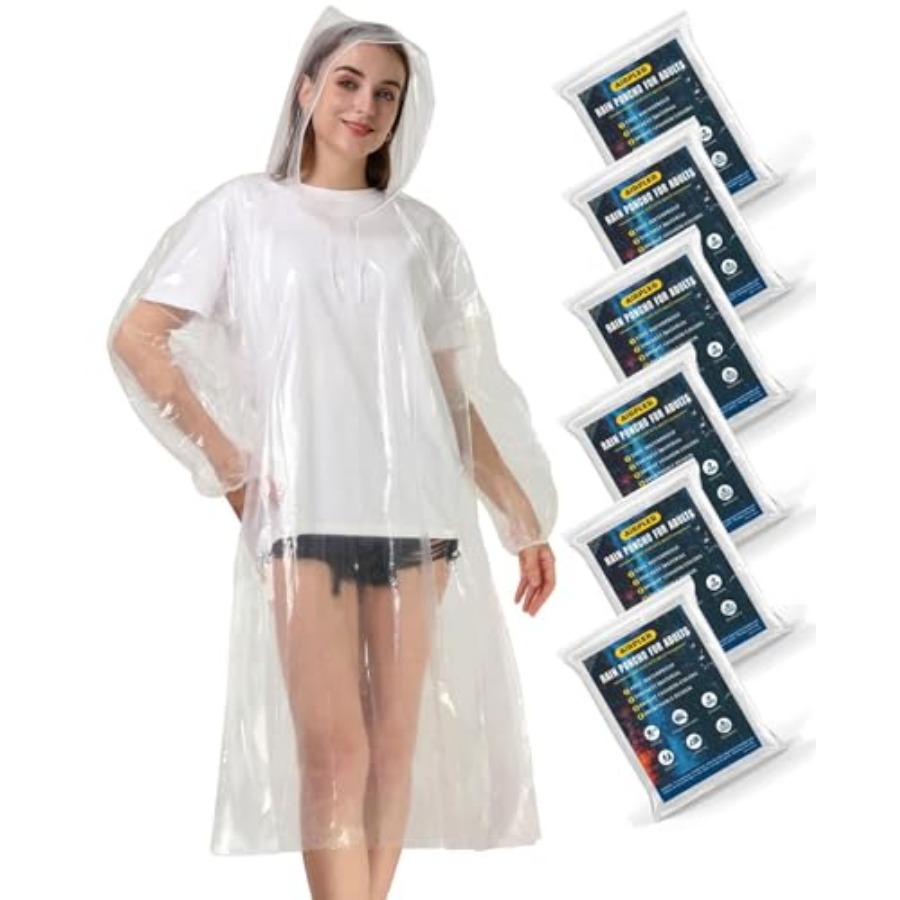 Disposable Rain Ponchos for Ad - Emergency Poncho Rain avaliação e preço