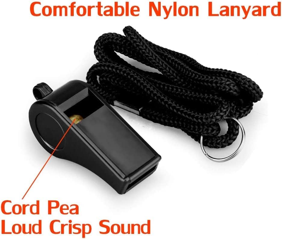 Whistles with Lanyard for Refe - Emergency Whistle Loud avaliação e preço