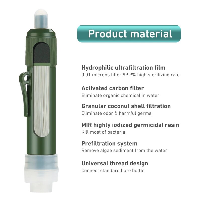 Outdoor Mini Filter Straw Set  - Water Purification Straw avaliação e preço