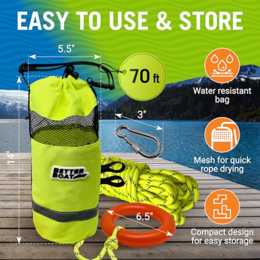 Water Throw Bag for Rescue Rop - Rescue Rope Throw avaliação e preço