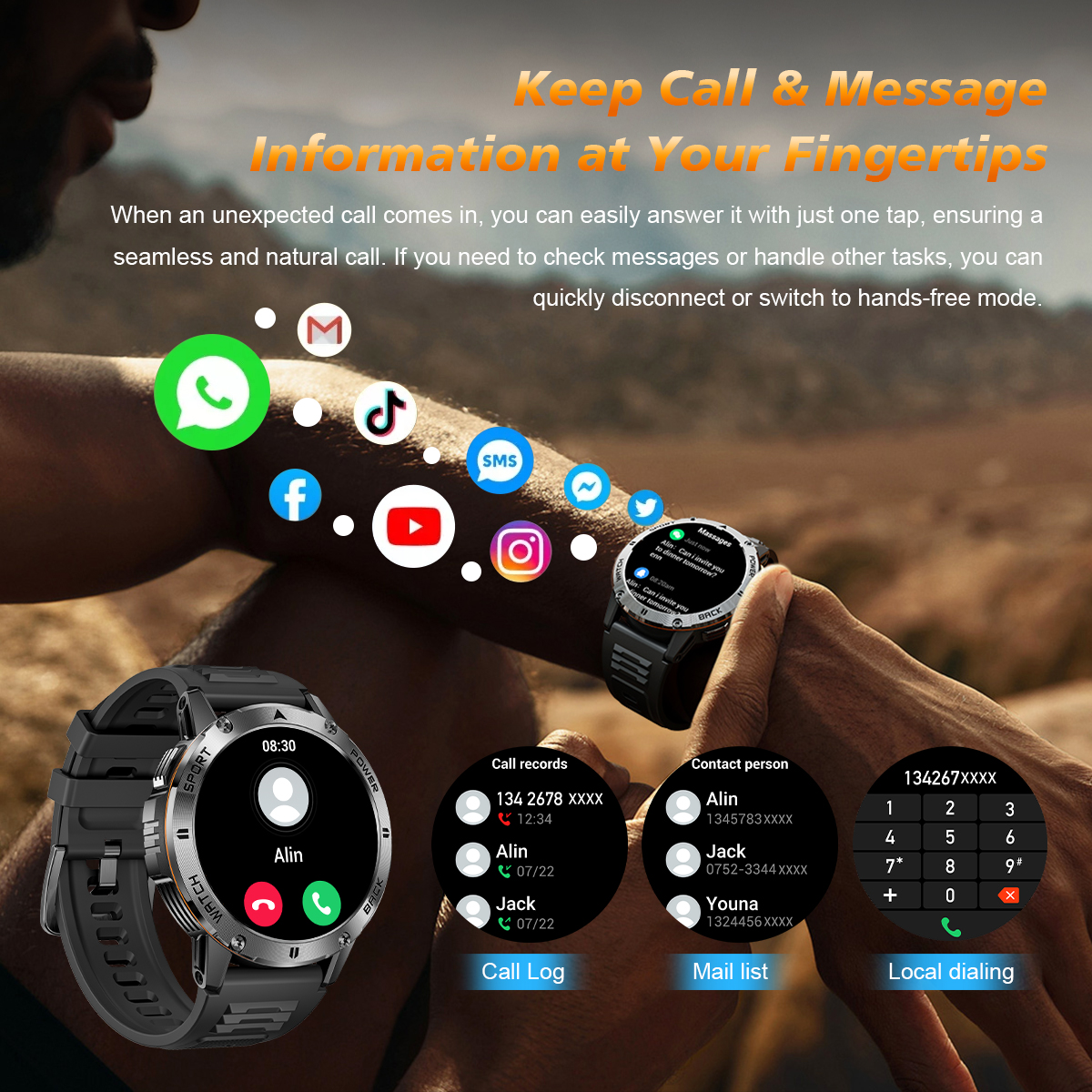 DAORKOW 2026New Smart Watch Wi - Compass Lensatic avaliação e preço