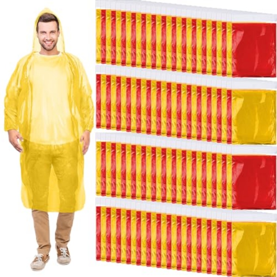 Handepo 100 Pack of Adult Rain - Emergency Poncho Rain avaliação e preço