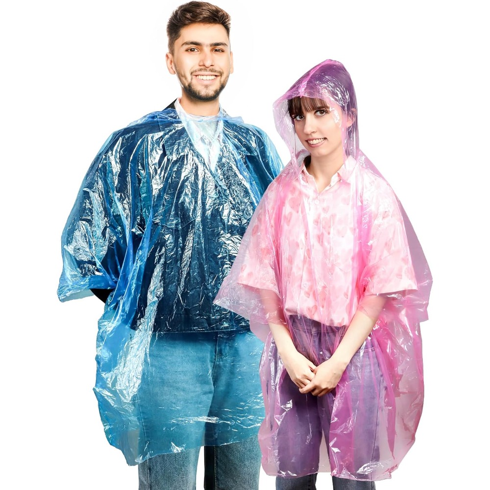 20 Pack Disposable Rain Poncho - Emergency Poncho Rain avaliação e preço