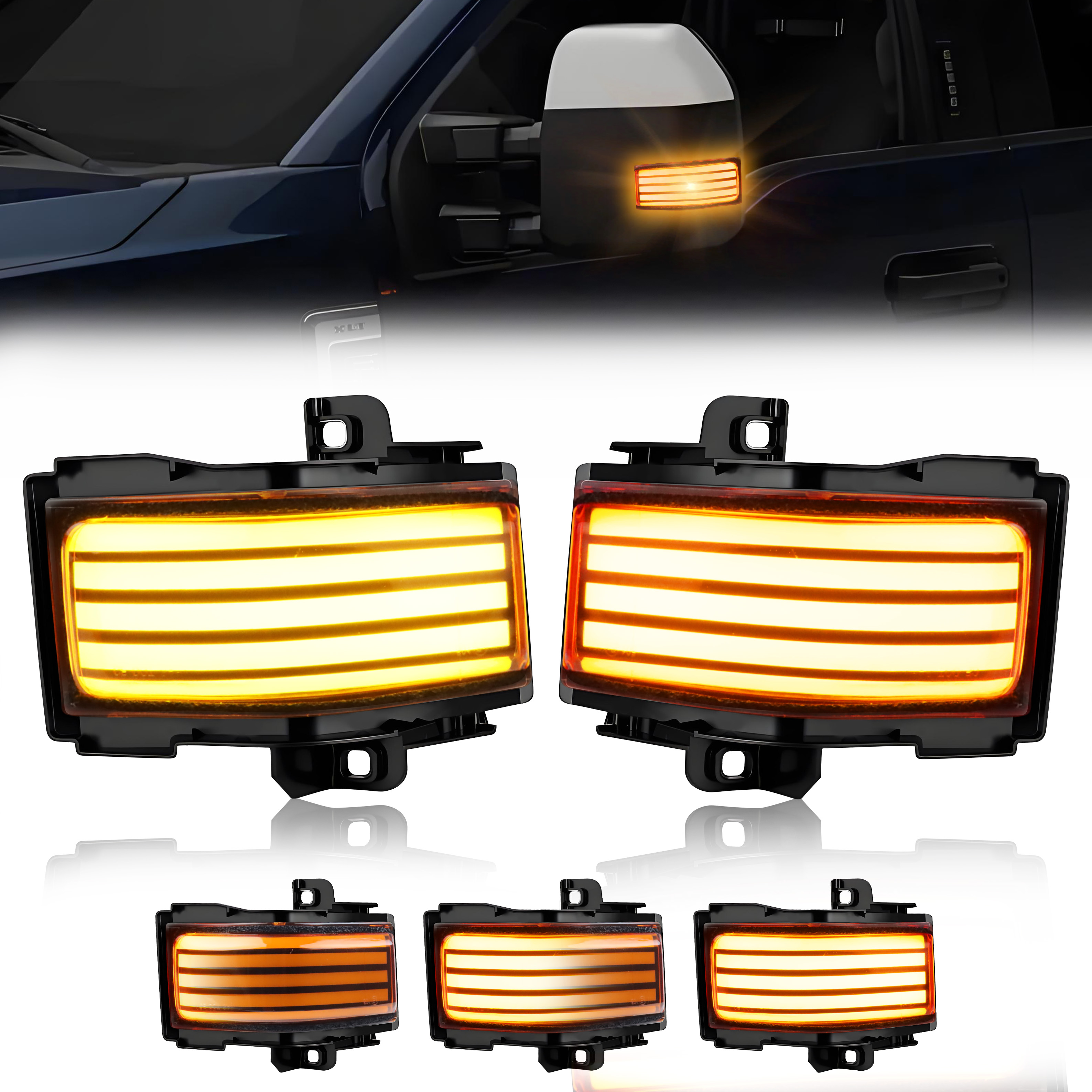2Pcs Turn Signal Light Side Mi - Signal Panel Orange avaliação e preço