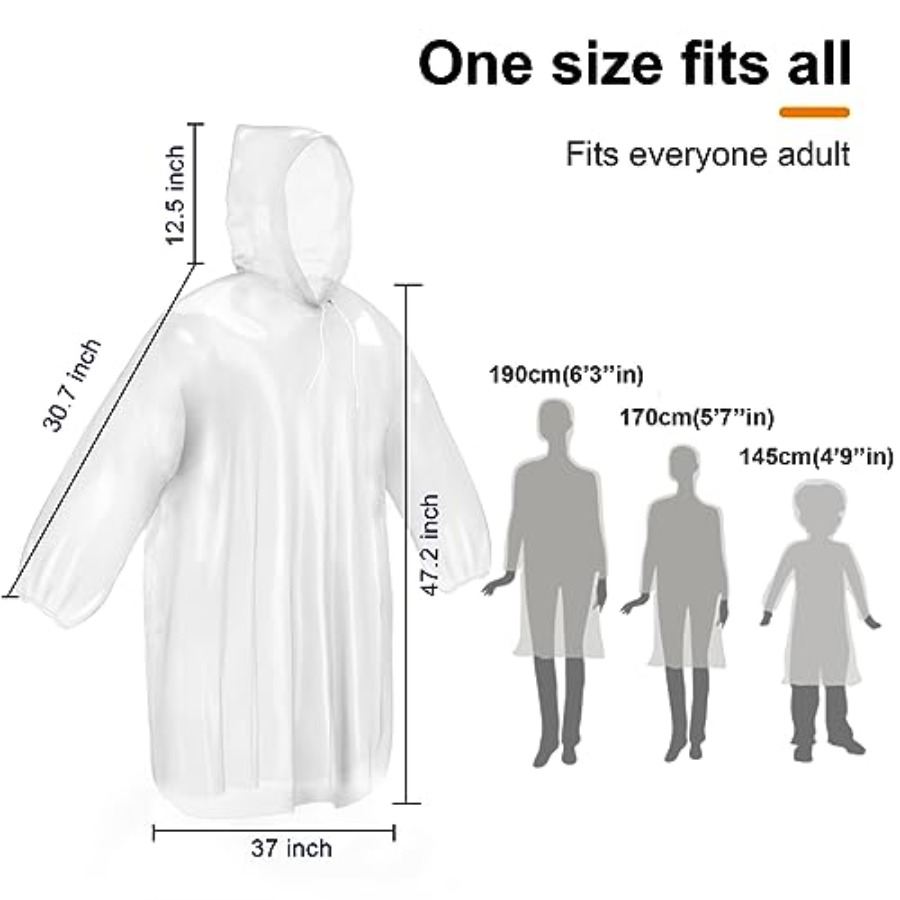 Disposable Rain Ponchos for Ad - Emergency Poncho Rain avaliação e preço