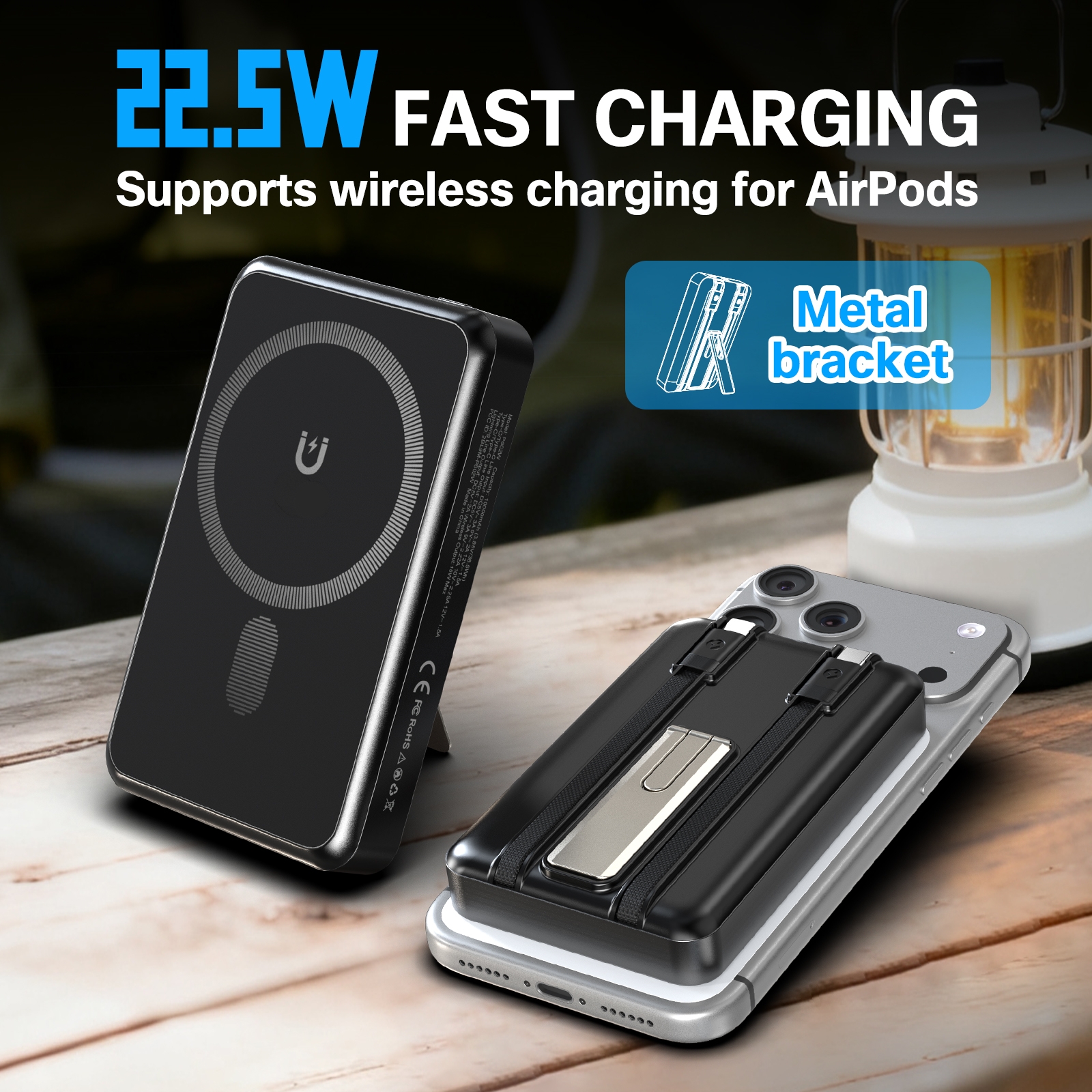 10000mAh Magnetic Wireless Pow - Solar Emergency Charger avaliação e preço
