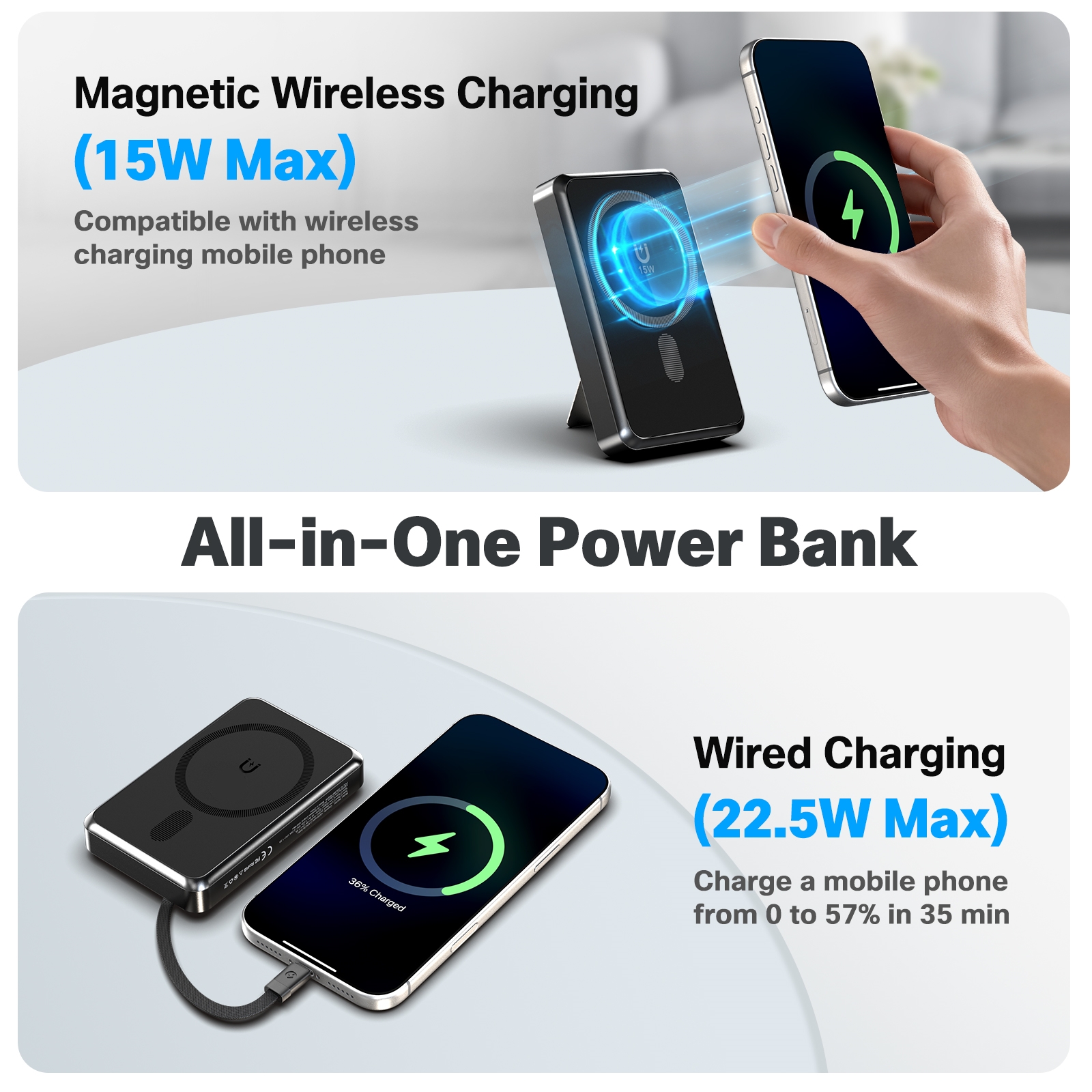 10000mAh Magnetic Wireless Pow - Solar Emergency Charger avaliação e preço