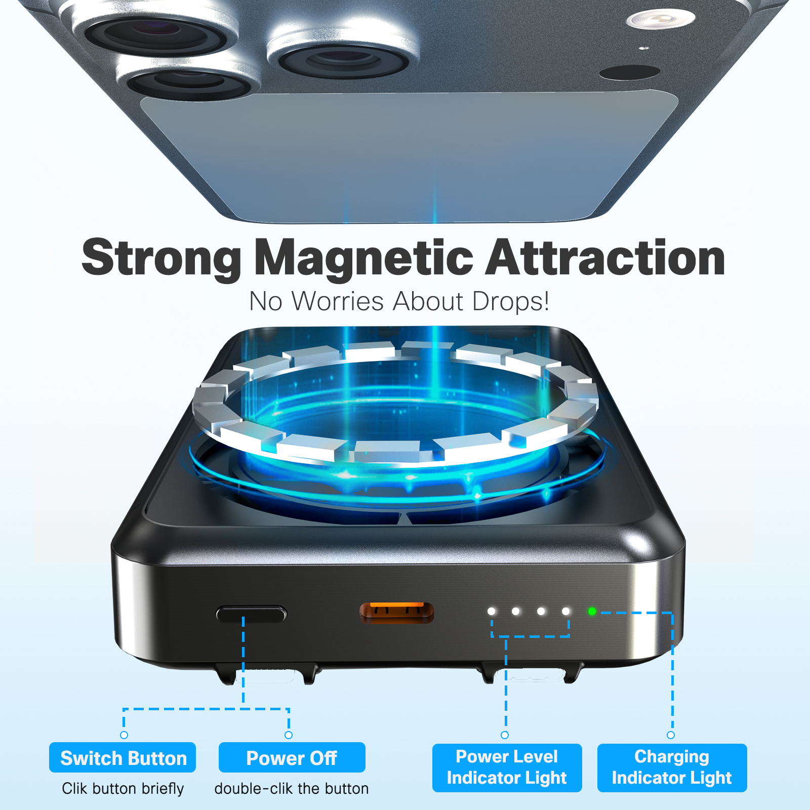 10000mAh Magnetic Wireless Pow - Solar Emergency Charger avaliação e preço