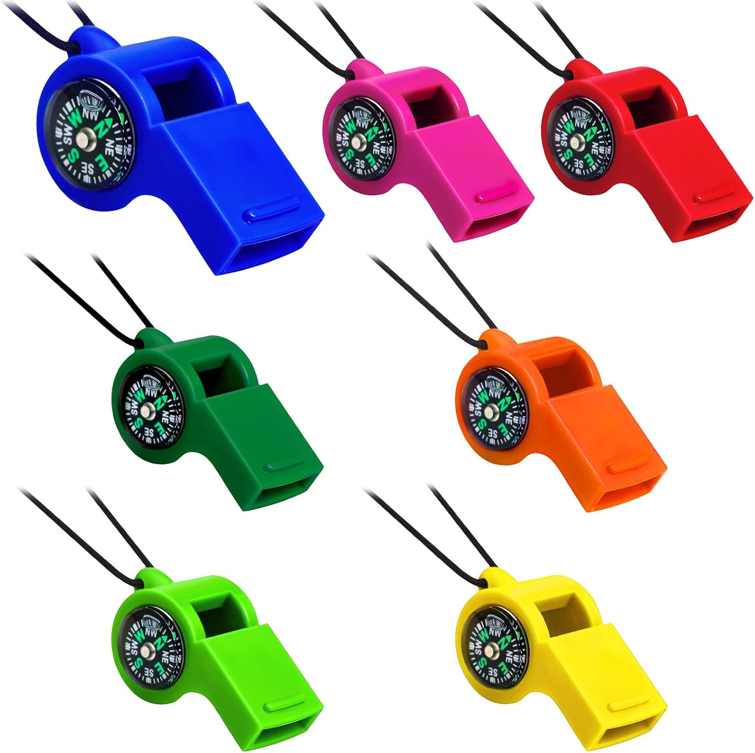 7 Pack 2-in-1 Whistle Compass  - Emergency Whistle Loud avaliação e preço
