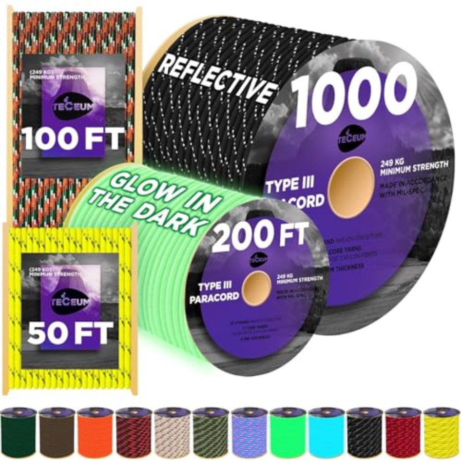 Reflective Paracord Rope 1000  - Para Cord 1000Ft avaliação e preço