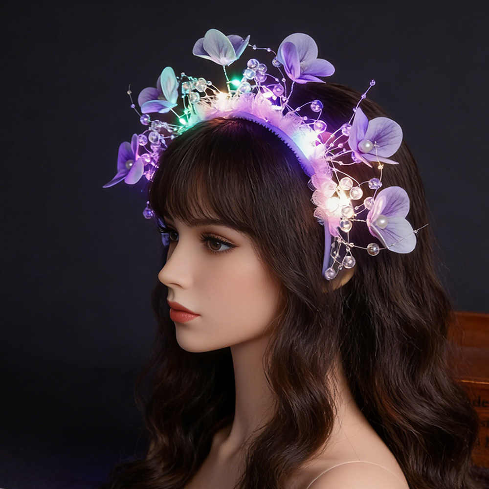 Glowing Flower Butterfly Headb - Sos Light Strobe avaliação e preço