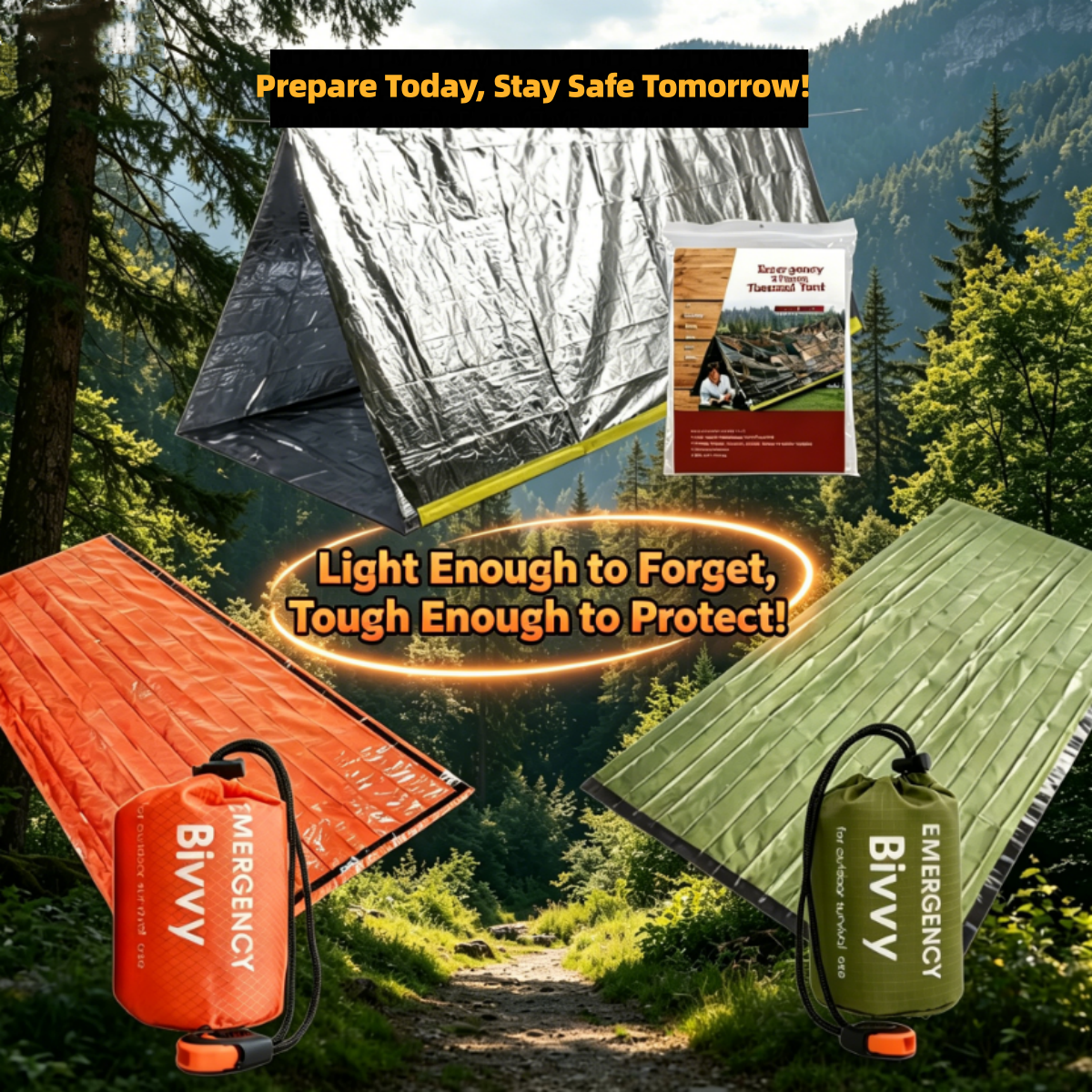 Compact Emergency Thermal Tent - Emergency Mylar Tent avaliação e preço