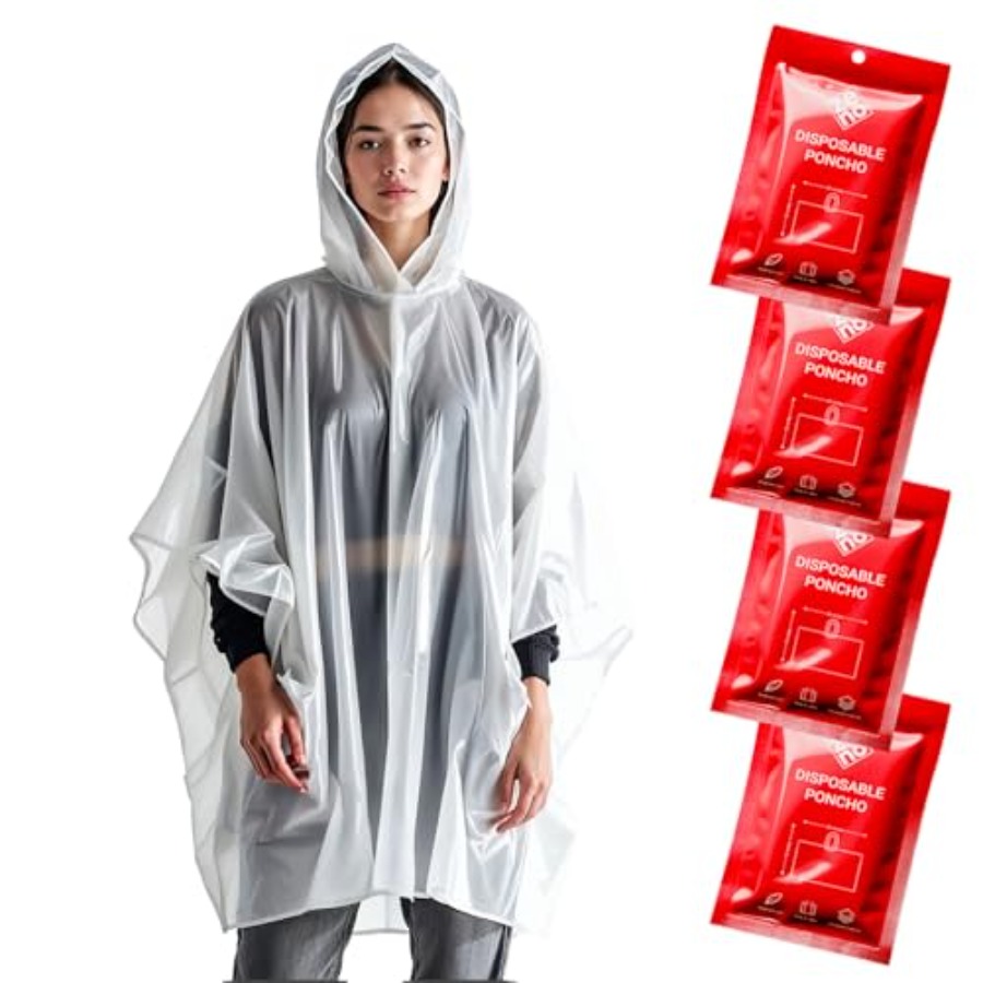 Disposable Rain Ponchos for Ad - Emergency Poncho Rain avaliação e preço