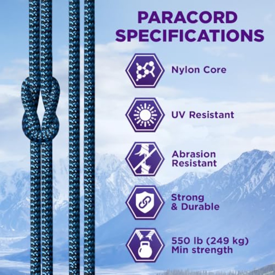 Reflective Paracord Rope 1000  - Para Cord 1000Ft avaliação e preço