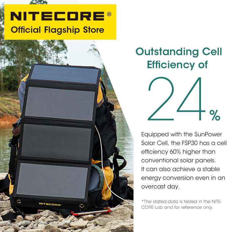 NITECORE FSP30 30W Portable So - Solar Emergency Charger avaliação e preço