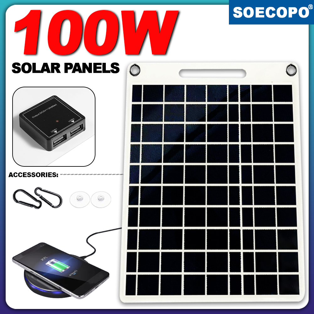 100W Waterproof Solar Panel Po - Solar Emergency Charger avaliação e preço