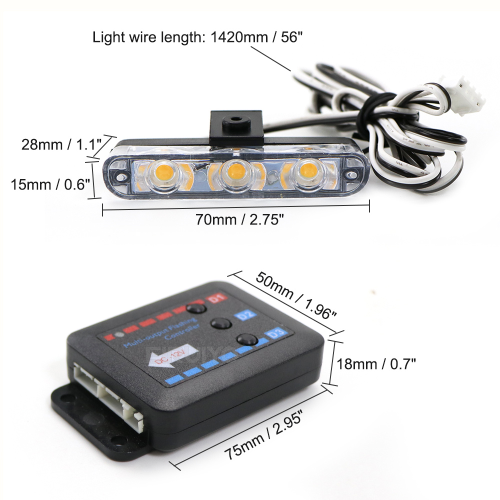 4x 3 LED Grill Car LED Strobe  - Sos Light Strobe avaliação e preço