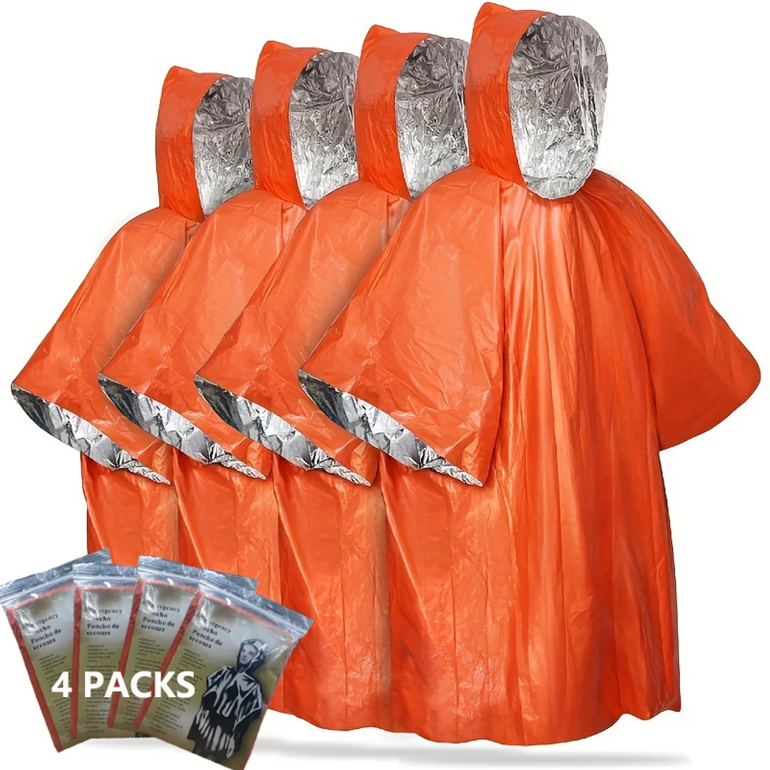 Emergency Rain Poncho with Hoo - Emergency Mylar Tent avaliação e preço