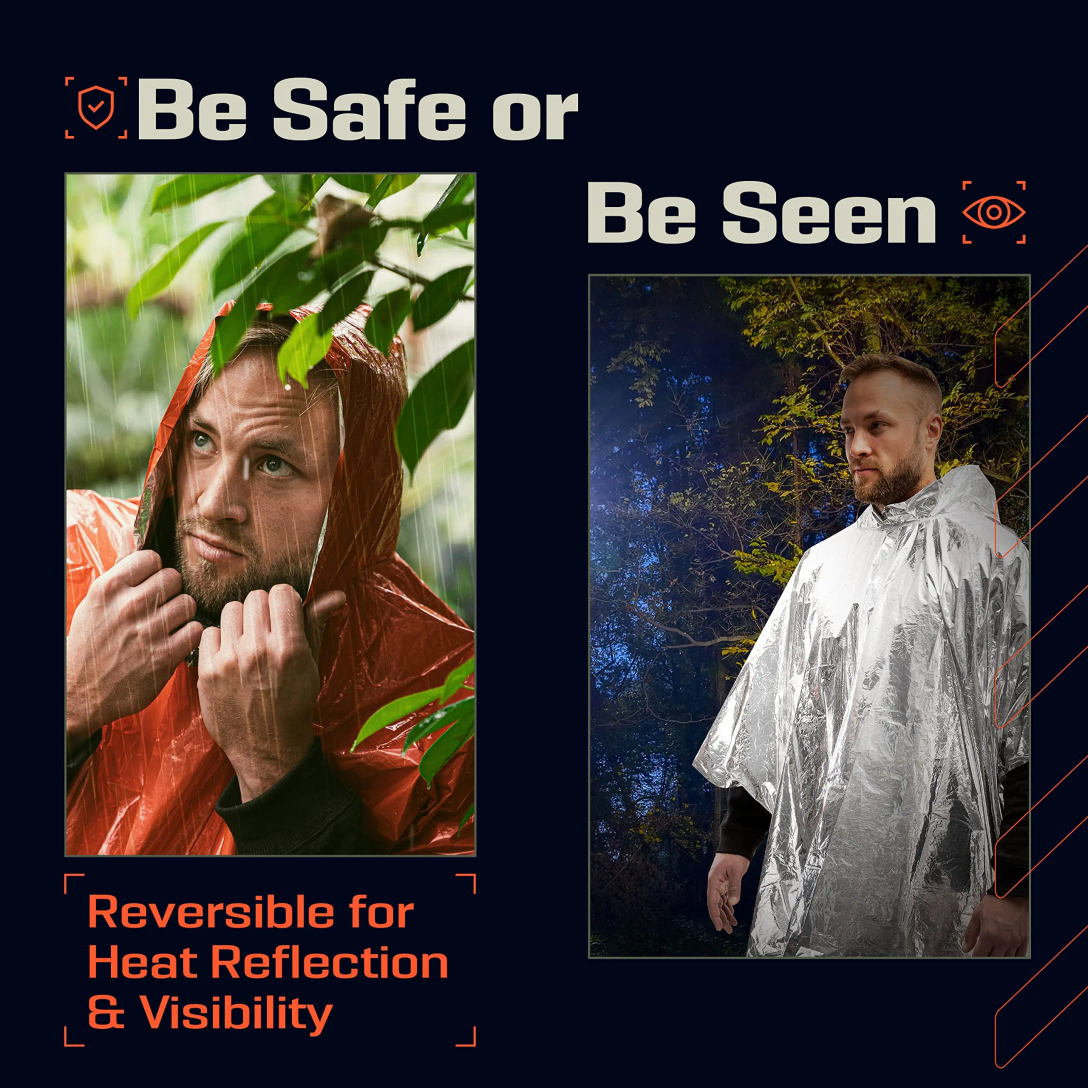 Emergency Rain Poncho with Hoo - Emergency Mylar Tent avaliação e preço